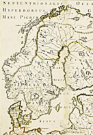 Kart over Skandinavia. Copyright Eidsvoll 1814.no