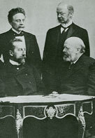 Statsminister Christian Michelsens regjering erklærte unionen med Sverige som oppløst i 1905. Arkivbilde, Det kongelige hoff